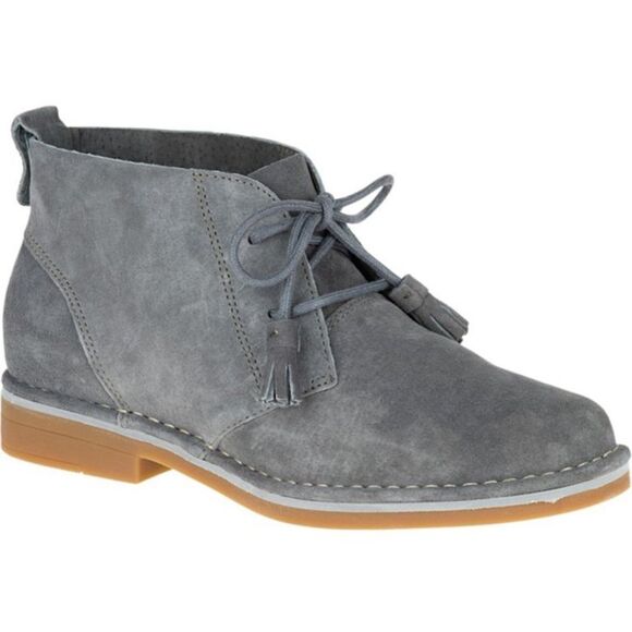 Hush Puppies Cyra Catelyn Gray Suede Chukka Boots Sz 8.5 - Picture 1 of 11